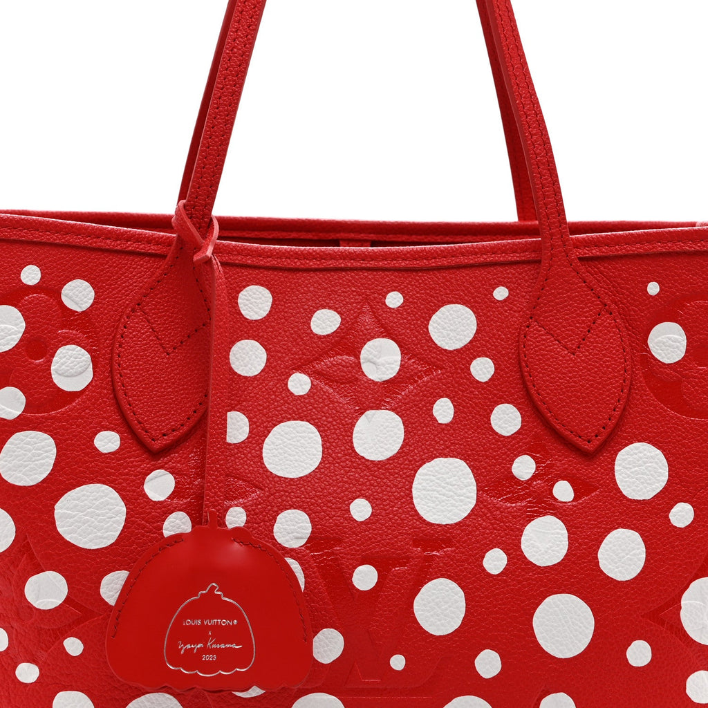 Louis Vuitton LV X YK Empreinte Infinity Dots Neverfull MM Rouge White