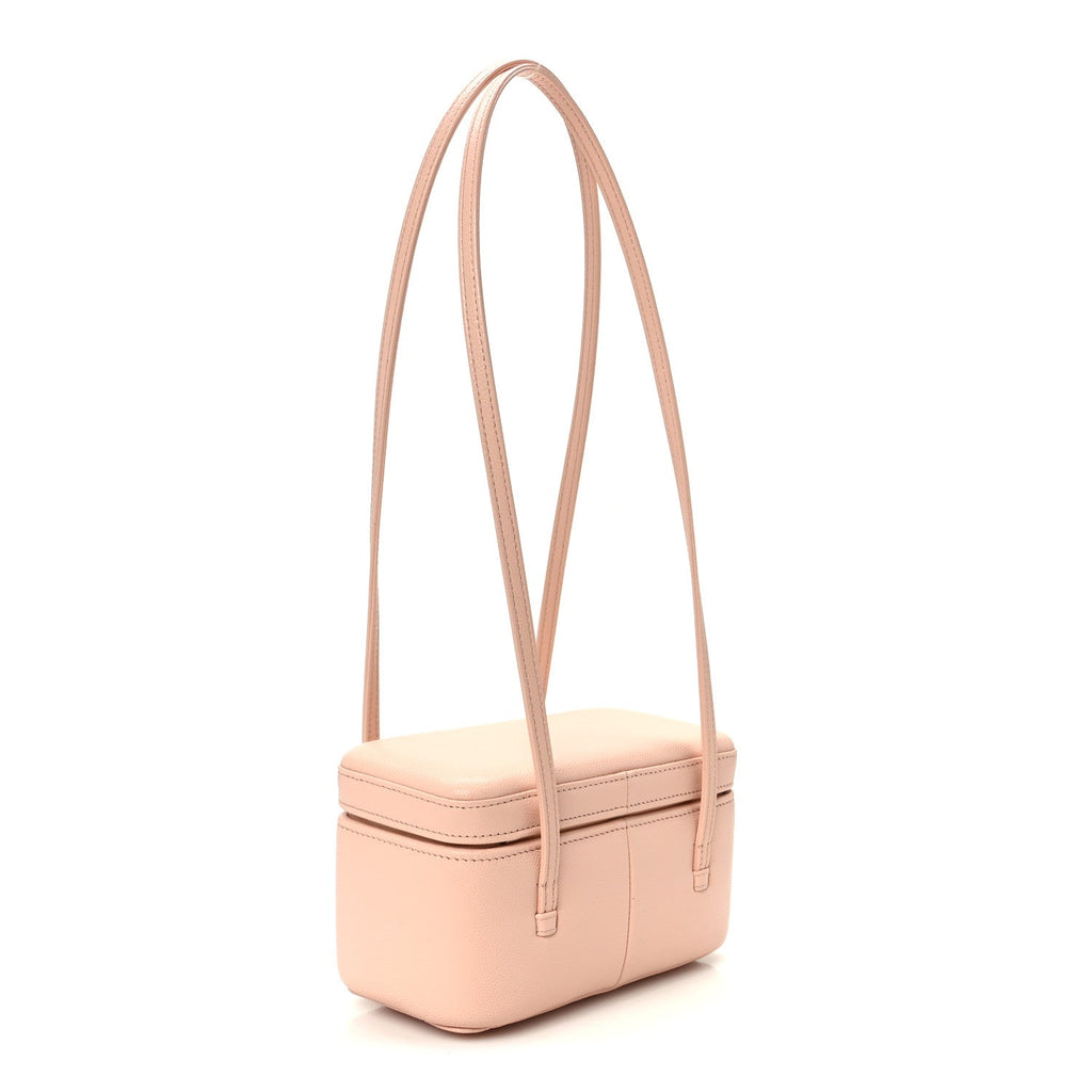 Chanel Shiny Caviar Preppy Coco Long Vanity With Strap Light Pink
