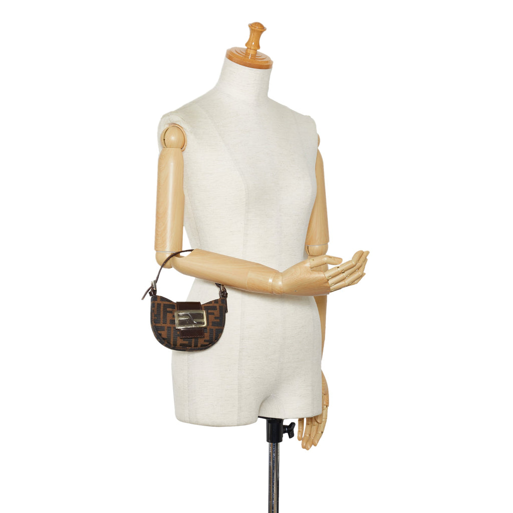 FENDI Mini Zucca Croissant Baguette