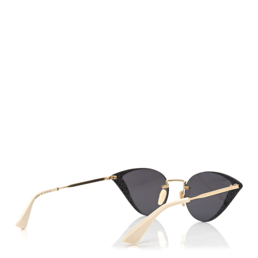 Gucci Metal Crystal Geometrical Frame Sunglasses GG0898S Silver Gold
