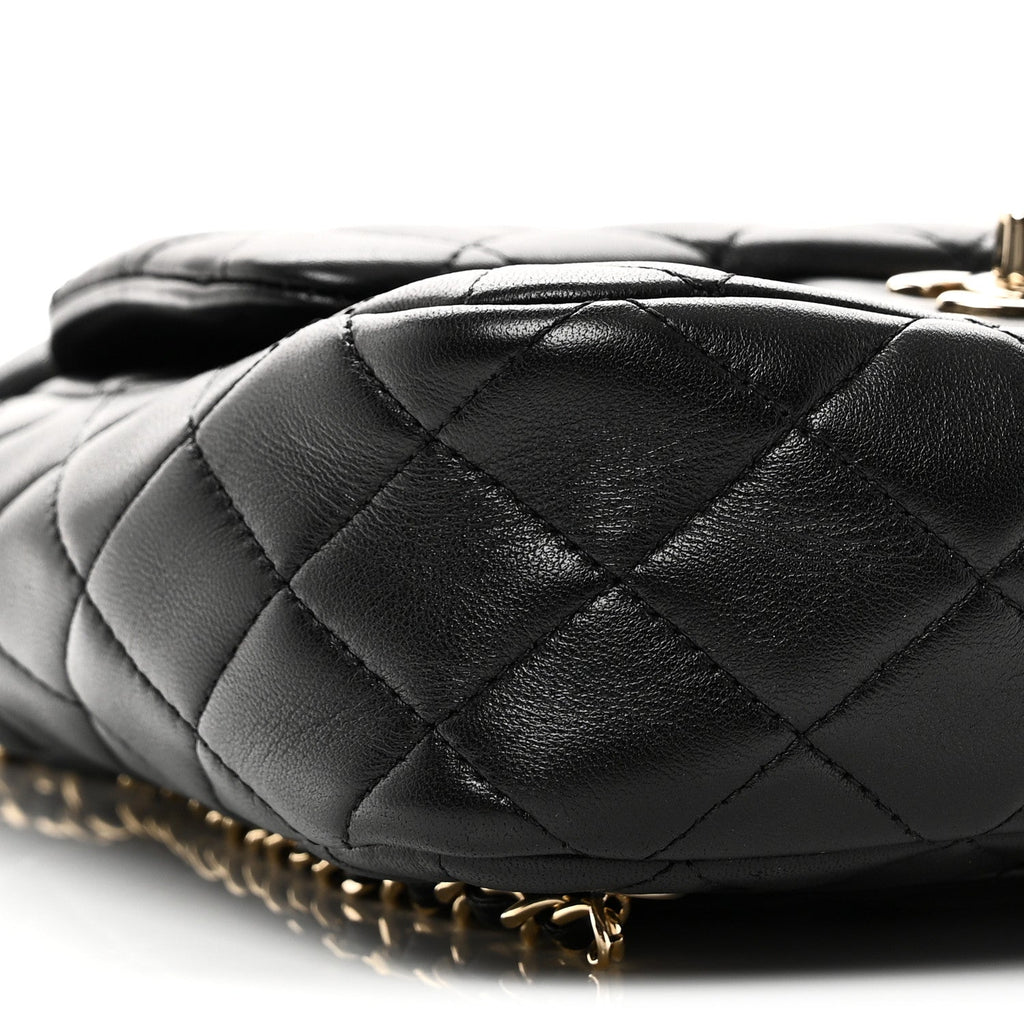 Chanel Lambskin Quilted Small In Seoul Backpack Black