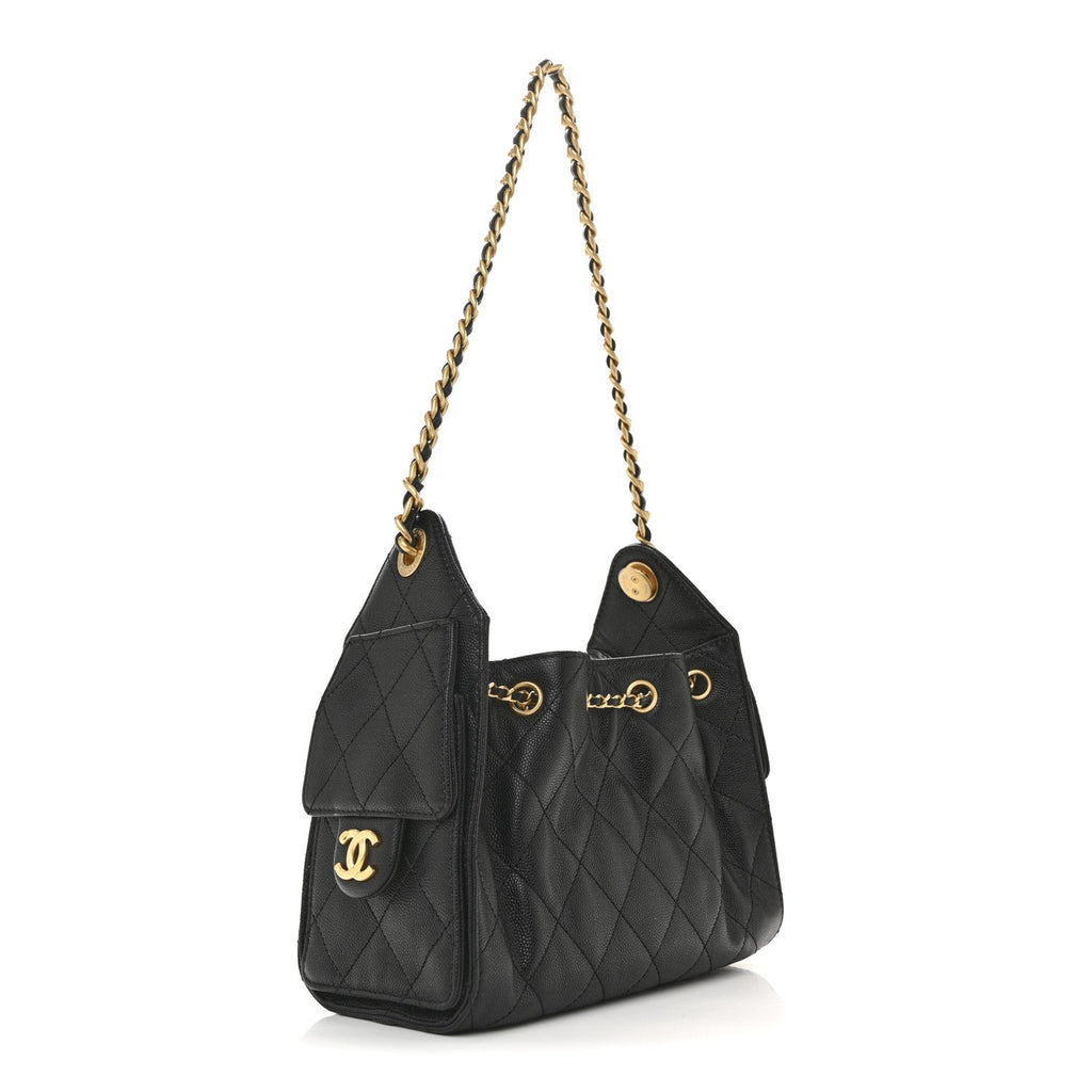 Chanel Caviar Quilted Mini Chanel 25 Handbag Black
