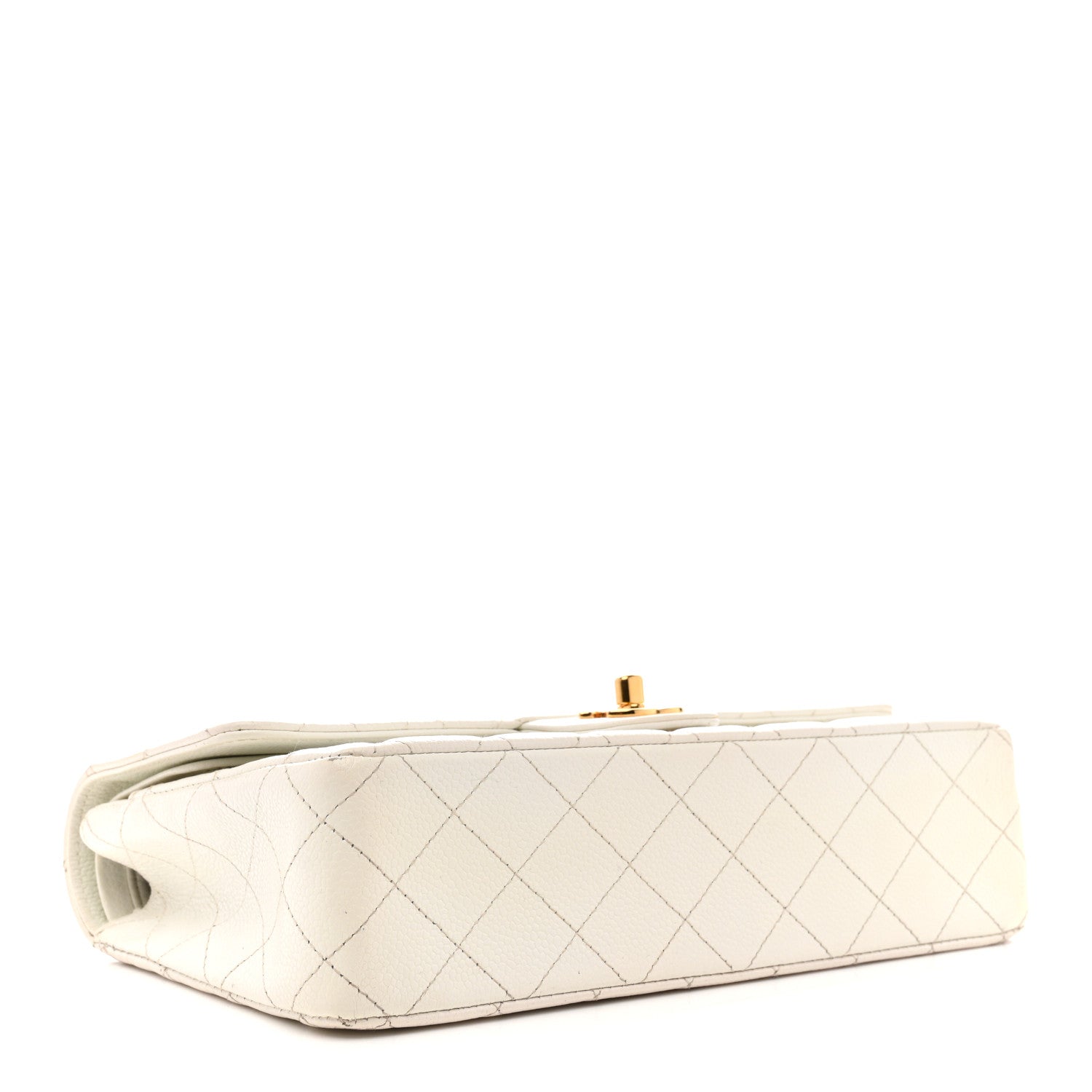 Chanel Caviar Quilted Medium Double Flap White