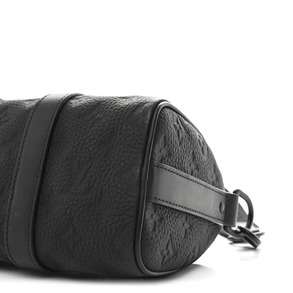 Louis Vuitton Monogram Taurillon Keepall Bandouliere 25 Black