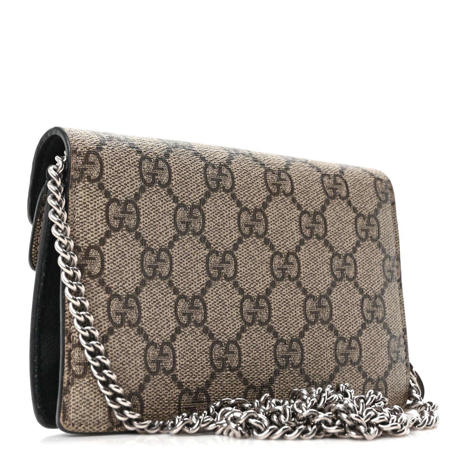 Gucci GG Supreme Monogram Super Mini Dionysus Shoulder Bag Black
