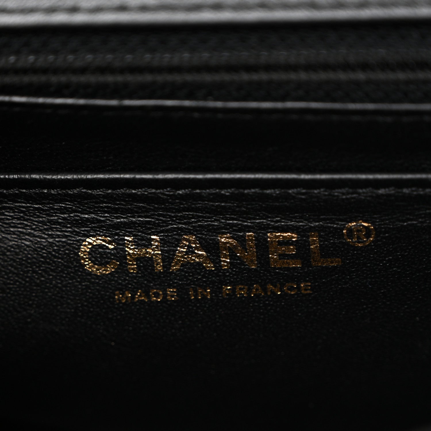 Chanel Lambskin Chevron Quilted Mini Rectangular Flap Black