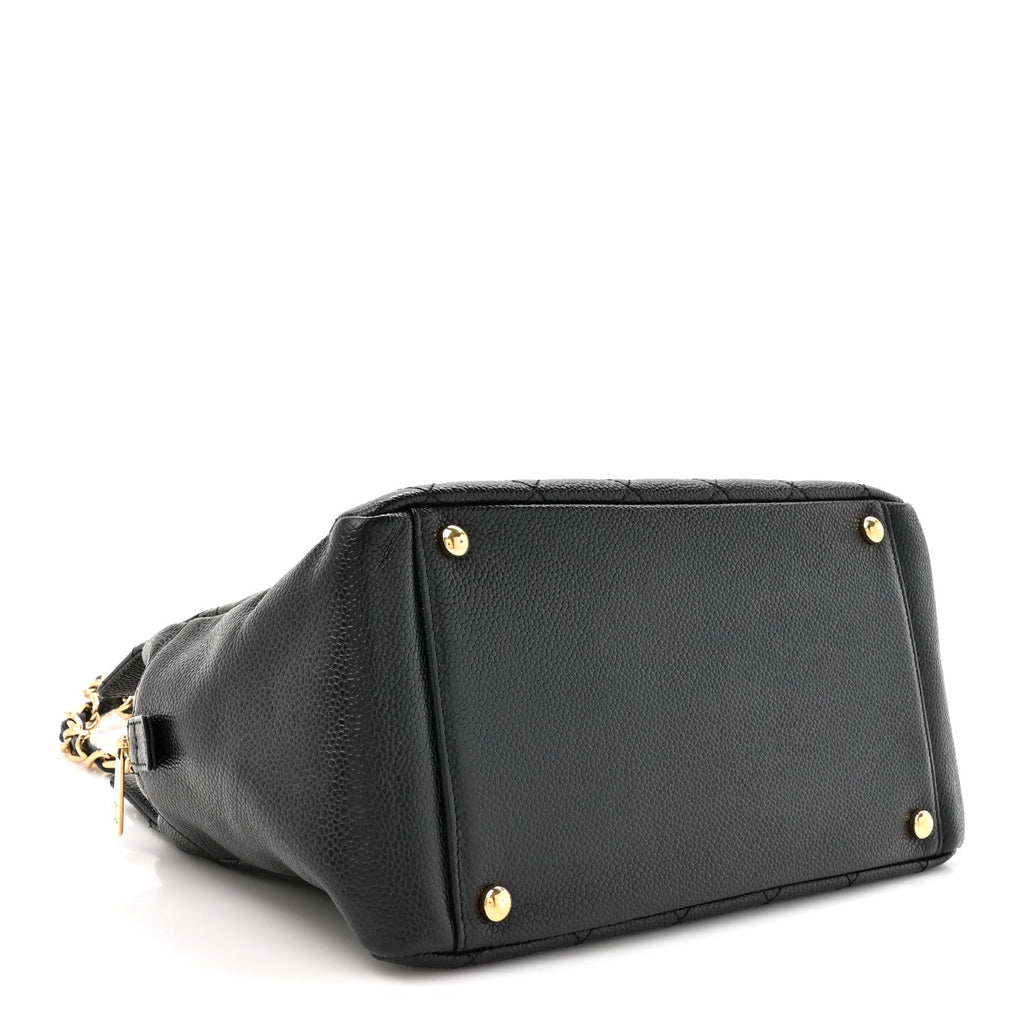Chanel Caviar Quilted Petit Timeless Tote PTT Black