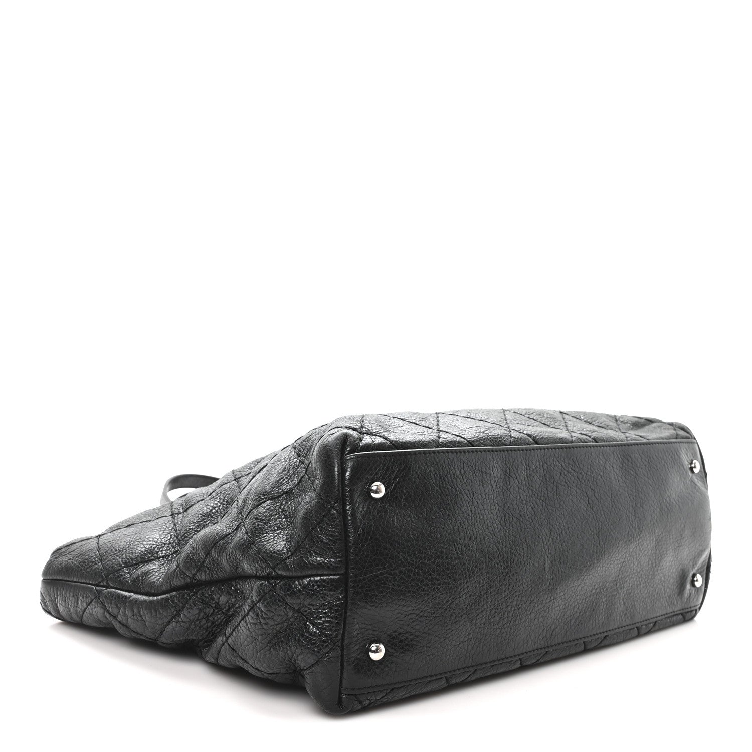 Chanel Glazed Calfskin Large On The Road Tote Black