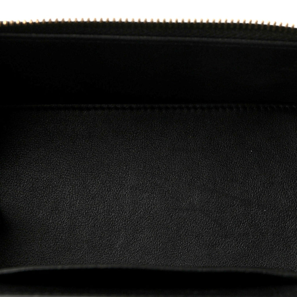 Chanel Lambskin Quilted Small Top Handle Vanity Case With Chain Black