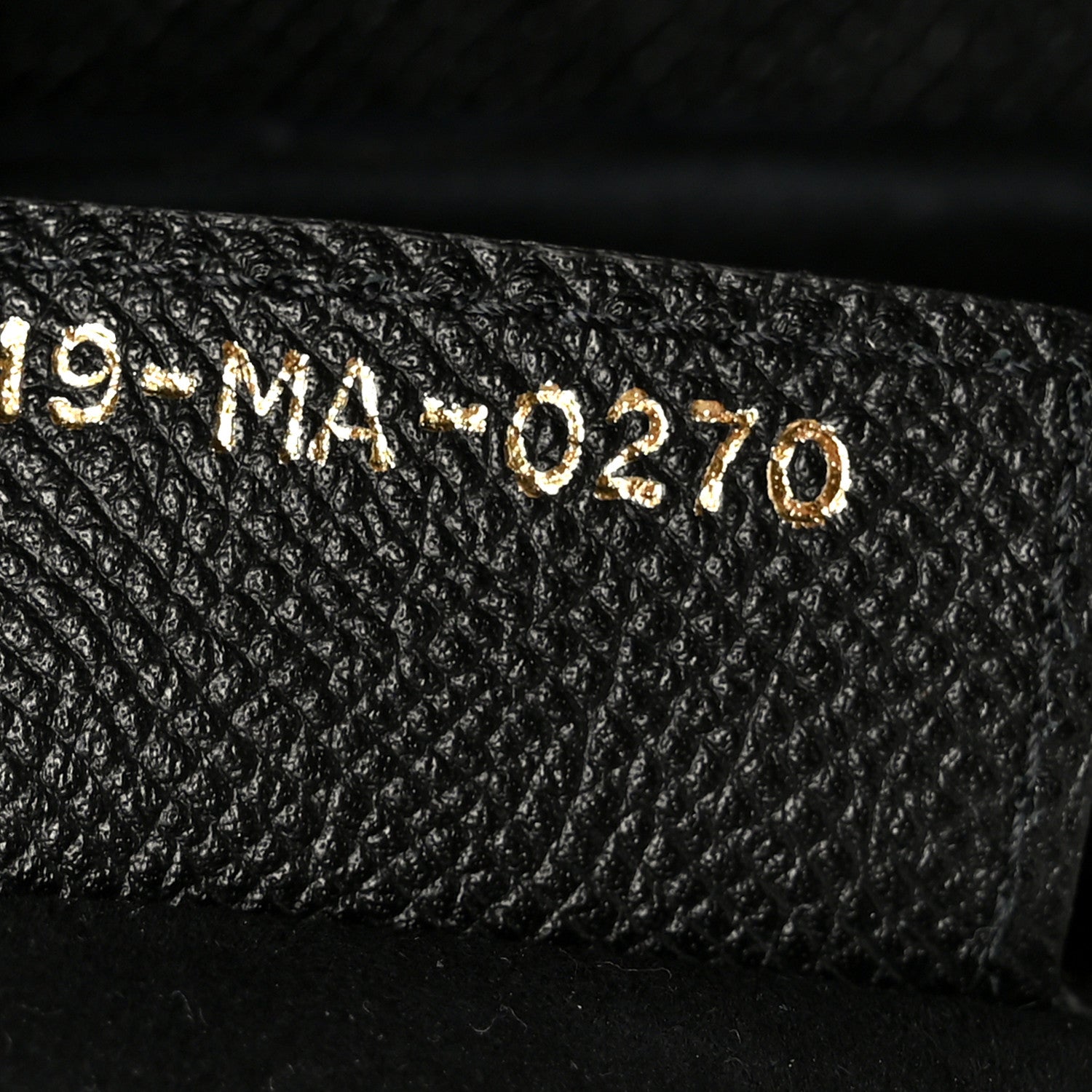 Christian Dior Grained Calfskin Saddle Bag Black