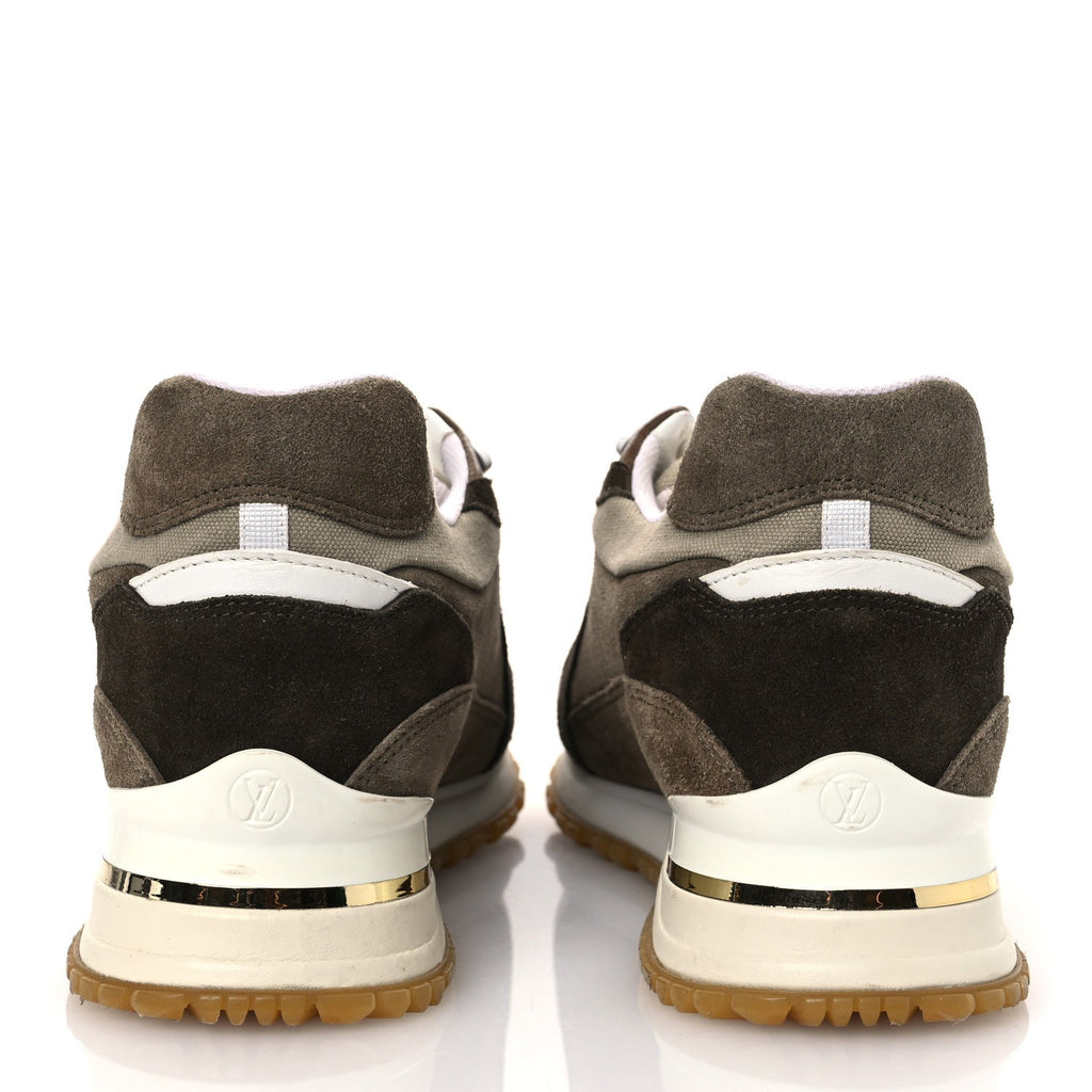Louis Vuitton Calfskin Suede Run Away Sneakers 37.5 Kaki