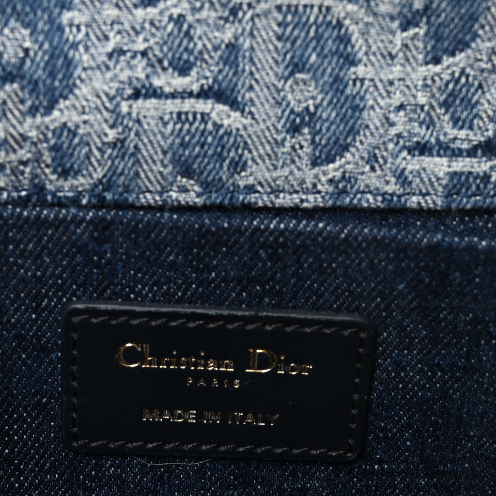 Christian Dior Denim Oblique 30 Montaigne East West Chain Flap Bag