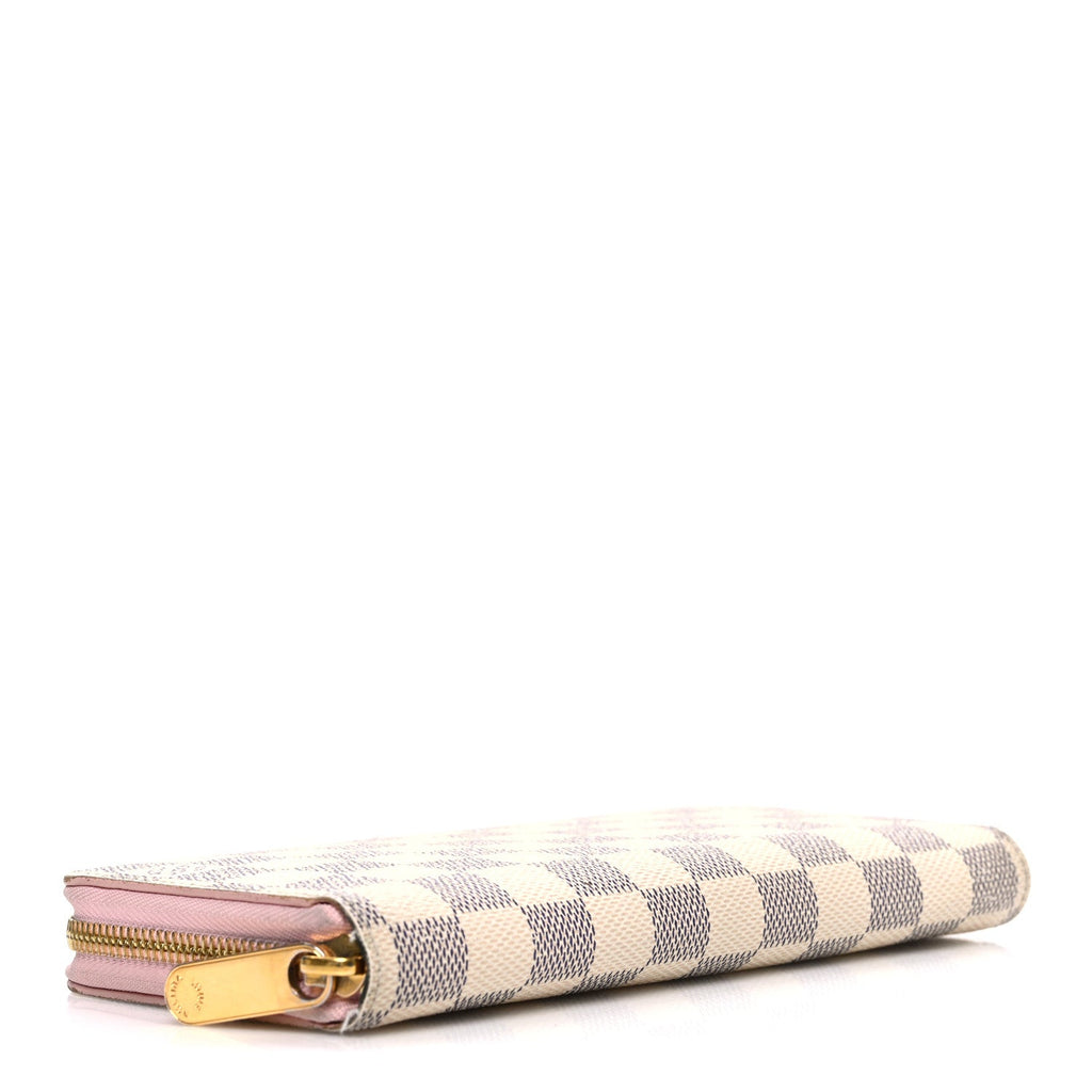 Louis Vuitton Damier Azur Zippy Wallet Rose Ballerine
