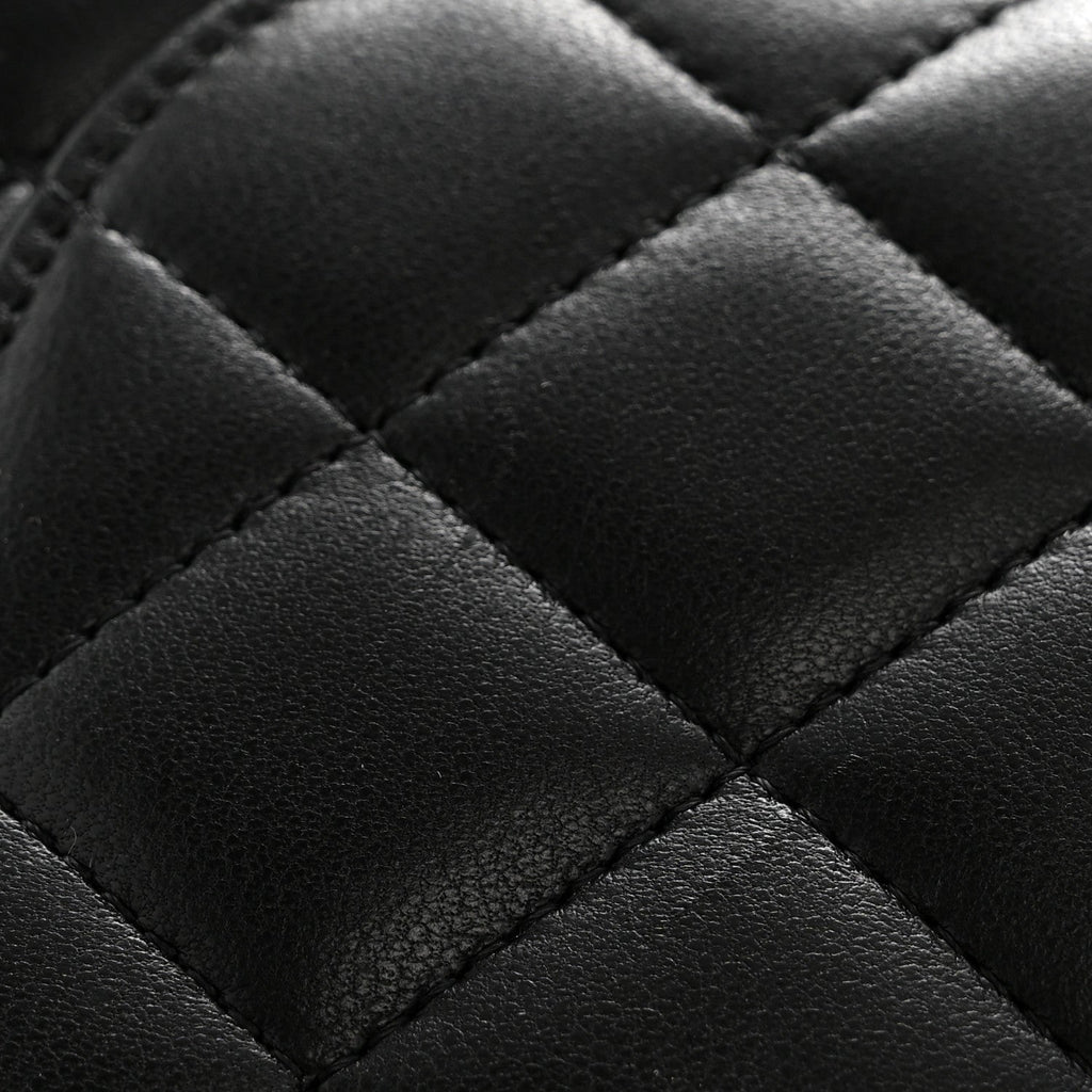 Chanel Lambskin Quilted Flap Clutch Black