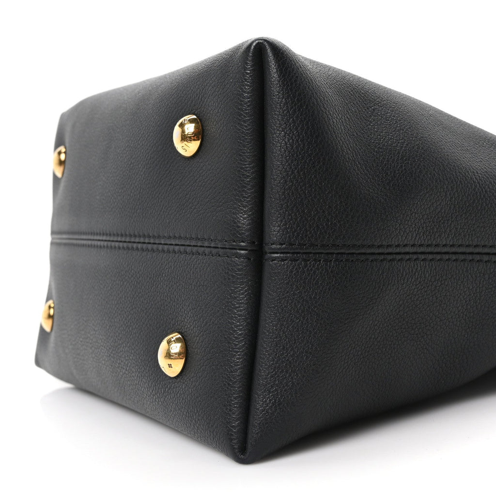 Louis Vuitton Grained Calfskin Low Key Hobo PM Black