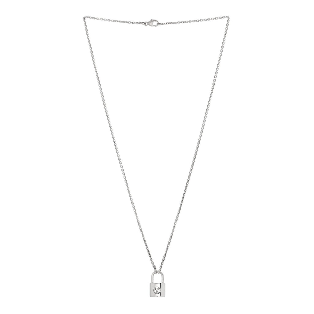 Louis Vuitton Sterling Silver Lockit Necklace