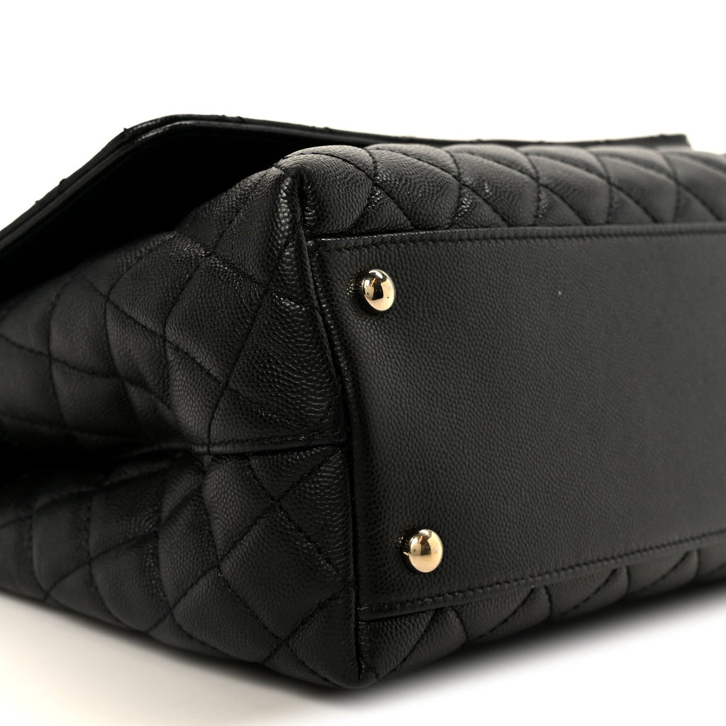 Chanel Caviar Quilted Small Coco Handle Flap Black