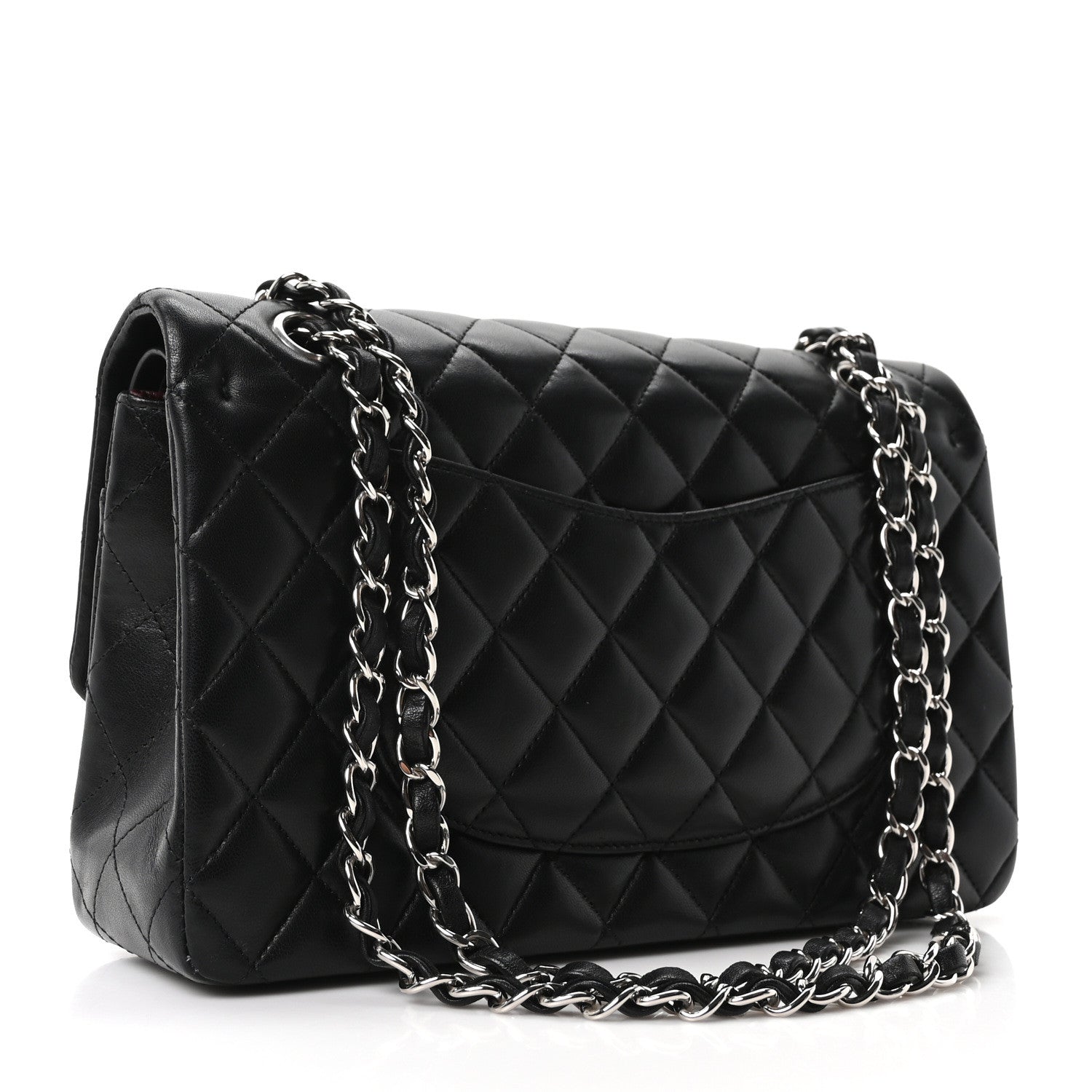 Chanel Lambskin Quilted Medium Double Flap Black