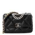 Chanel Lambskin Quilted Medium Chanel 19 Flap Black