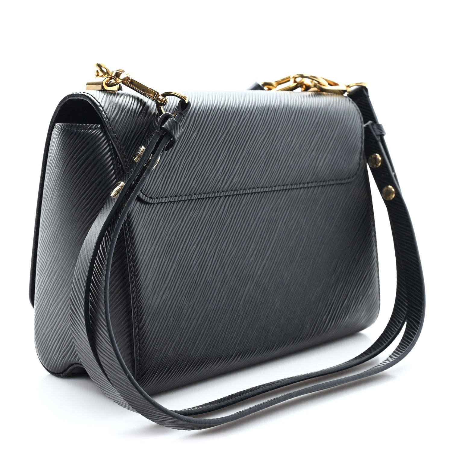 Louis Vuitton Epi Twist Braided Strap Shoulder Bag MM Black