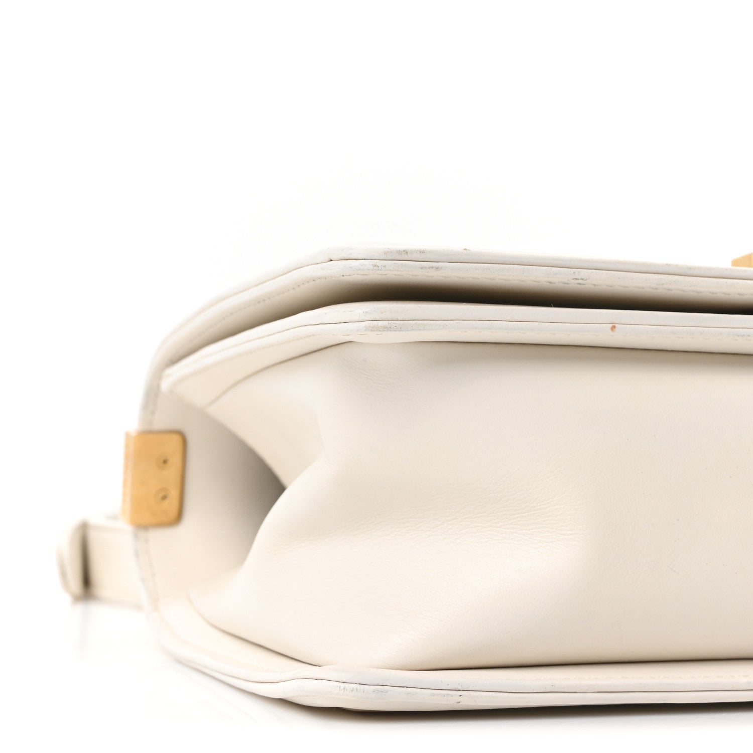 Chanel Caviar Calfskin Chevron Medium Boy Flap White