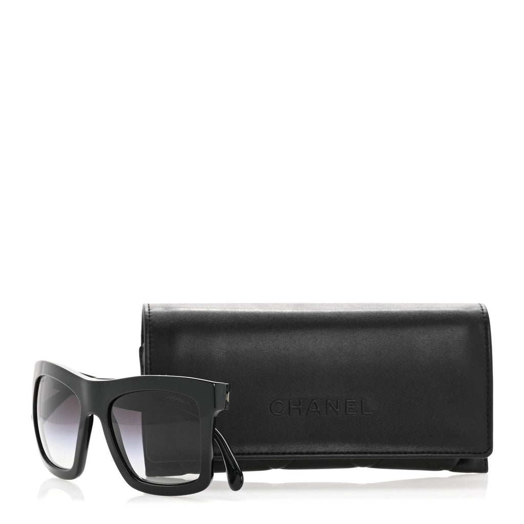 Acetate Oversized Square Sunglasses 71042 Black