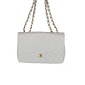 Chanel bag Vintage Classic Quilted Caviar Single White Jumbo Flap
