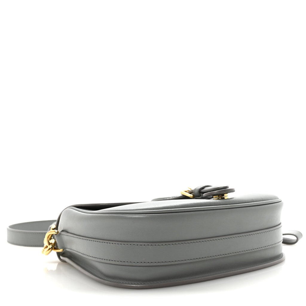 Christian Dior Box Calfskin Medium Bobby Flap Gray