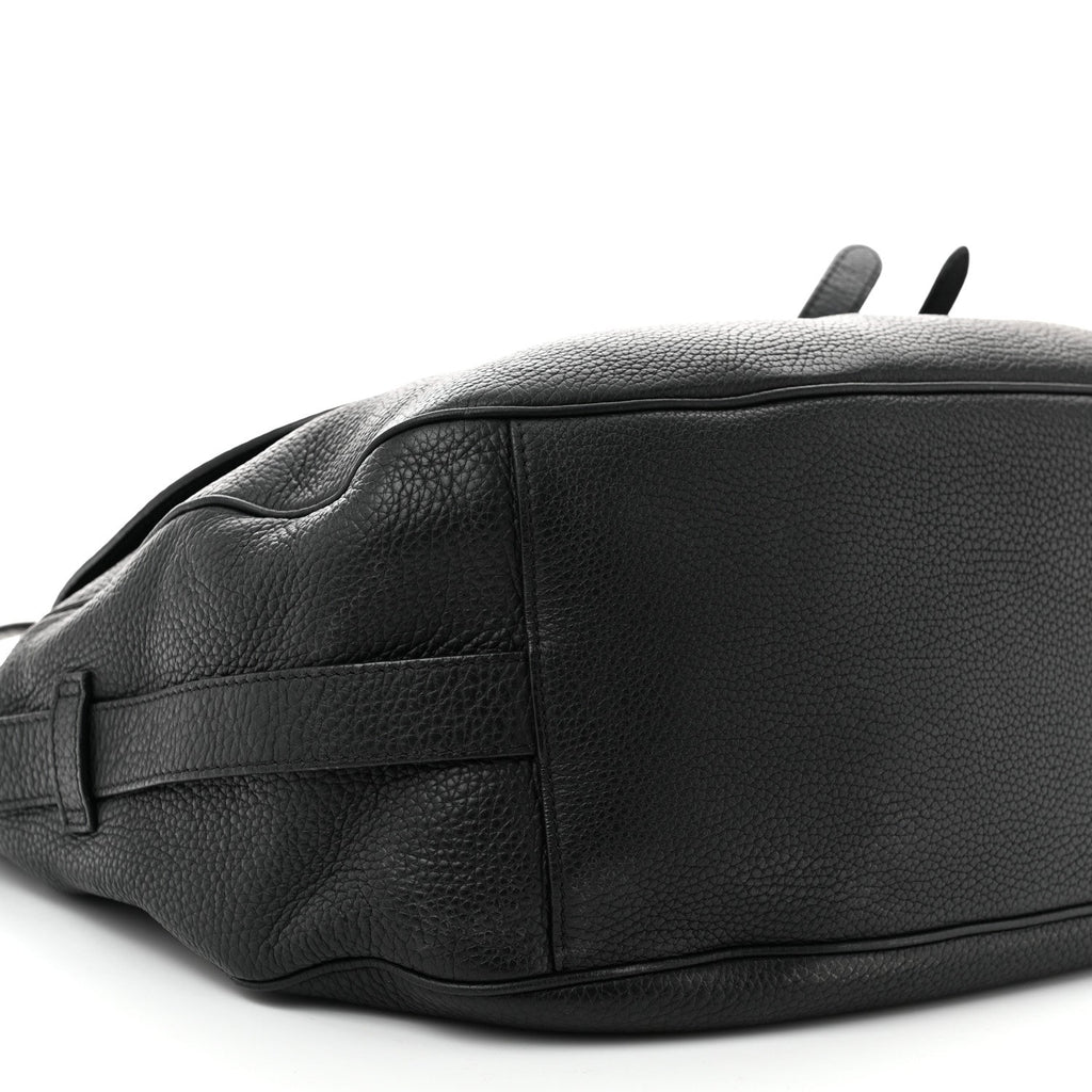 Christian Dior Grained Calfskin Saddle Soft Bag Black