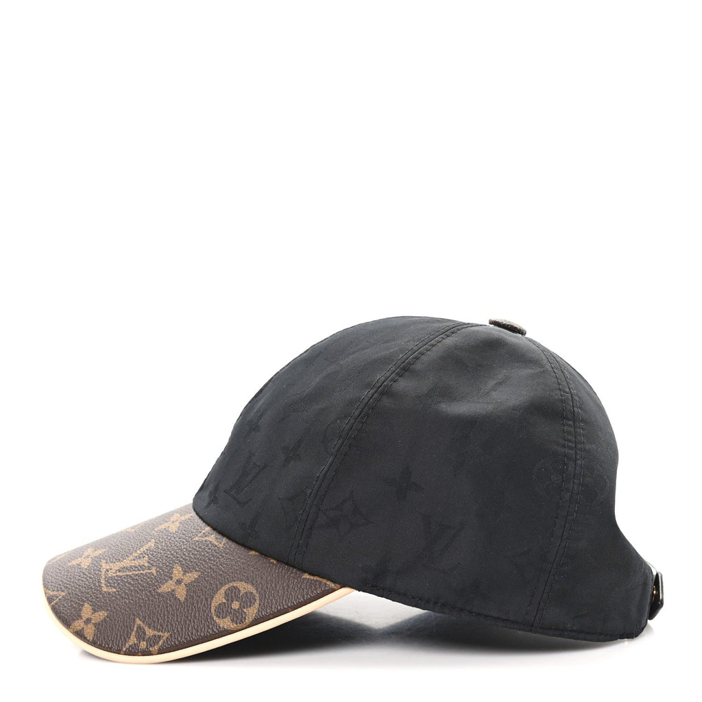 Louis Vuitton Polyester Silk Monogram LV Get Ready Cap M Black
