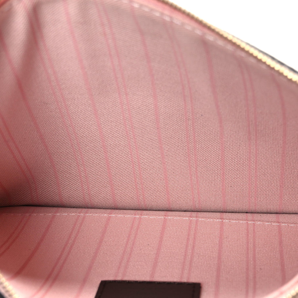 Louis Vuitton Damier Ebene Neverfull MM GM Pochette Rose Ballerine