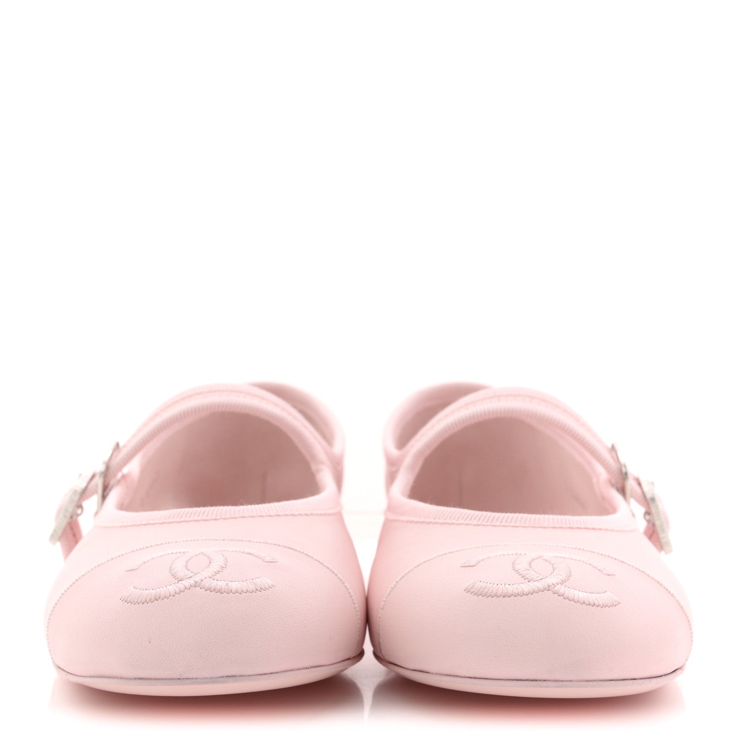Lambskin Mary Jane Flats 38 Light Pink