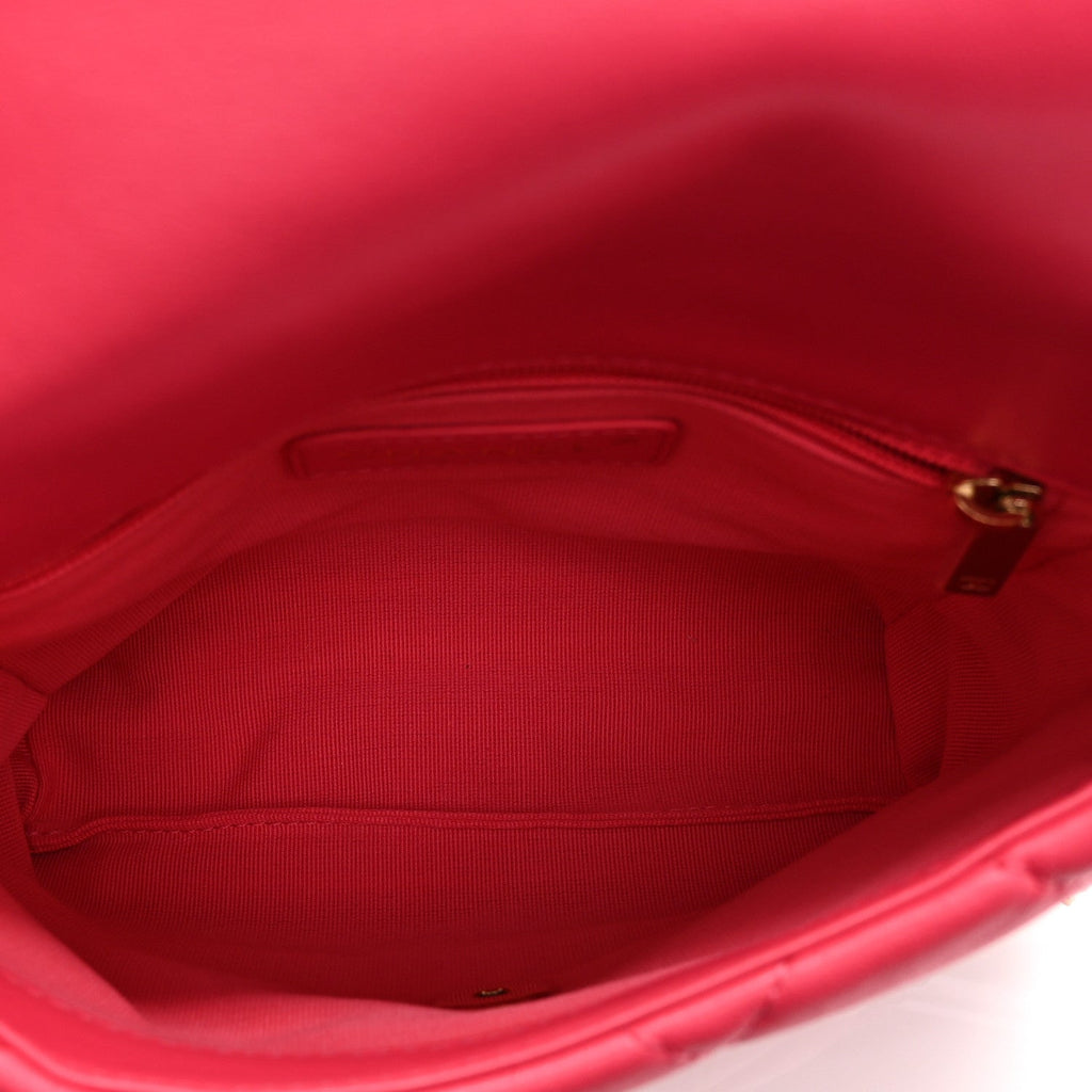 Chanel Lambskin Quilted Resin Chain Around Backpack Pink