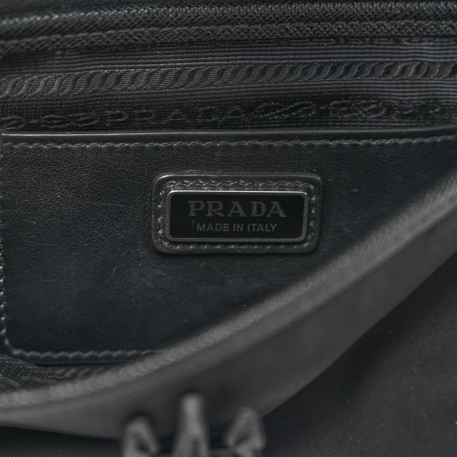 Prada Re-Nylon Saffiano Triangle Shoulder Bag Black