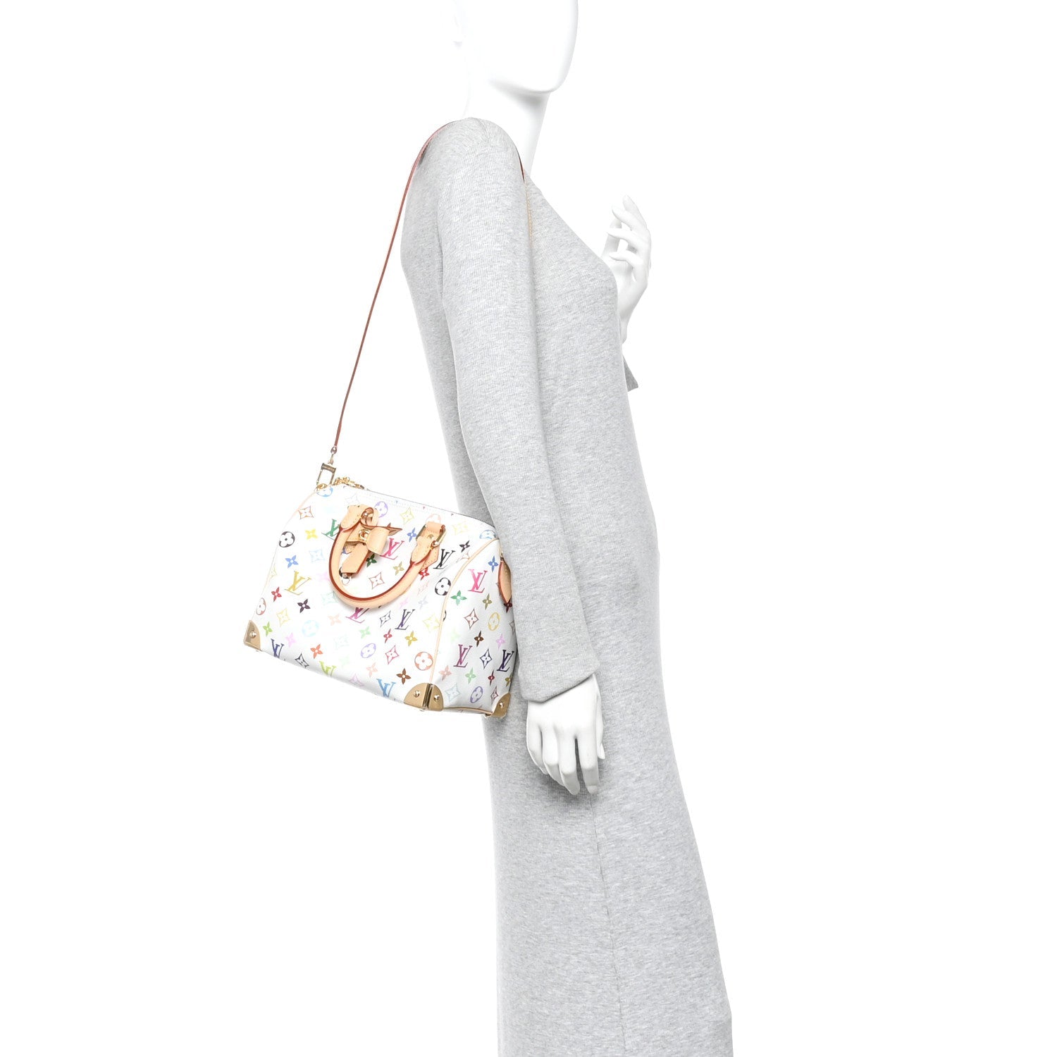 Louis Vuitton LV X TM Monogram Multicolor Speedy Bandouliere 25 White