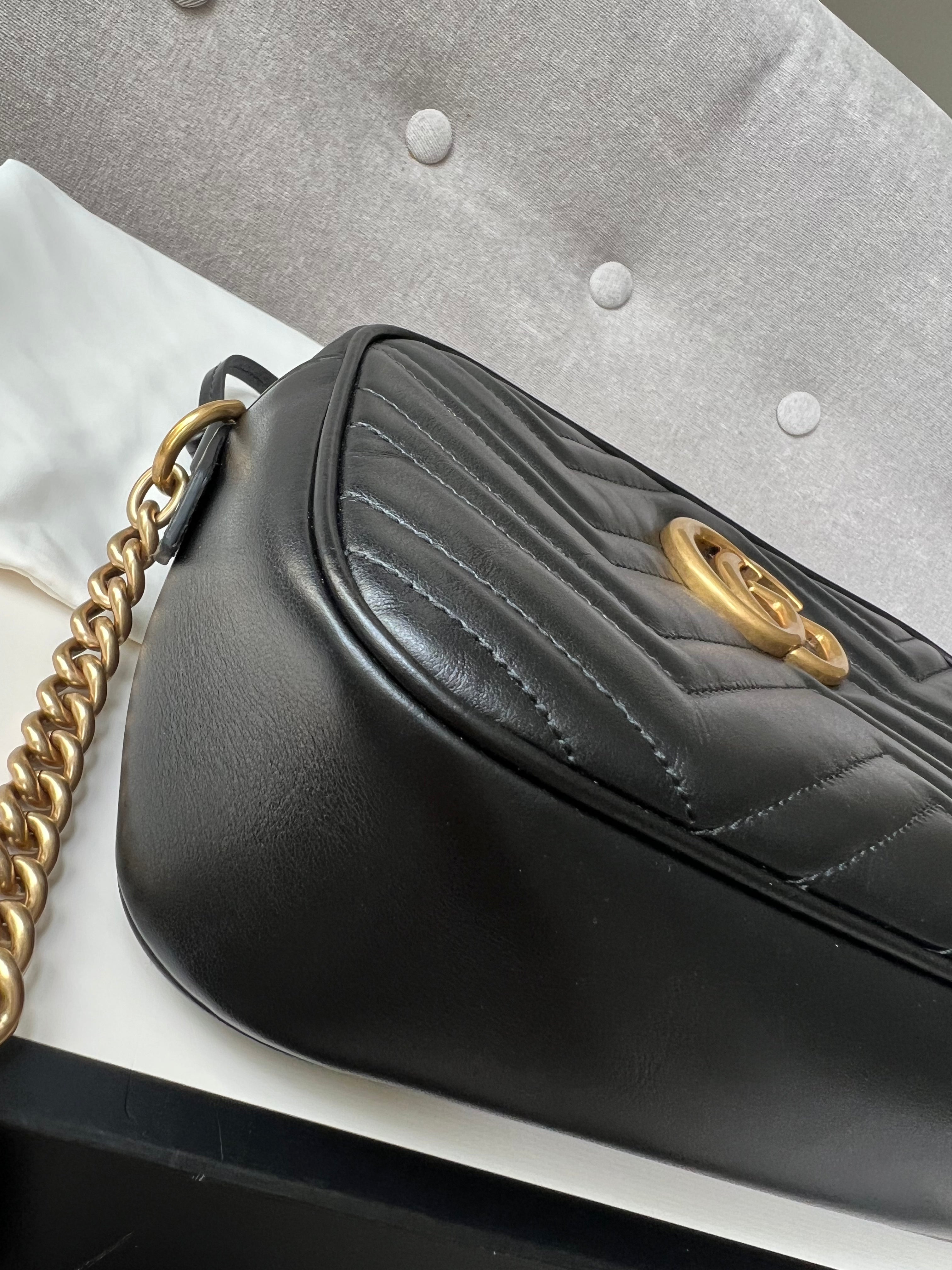 Gucci GG Black Marmont Small Shoulder Bag