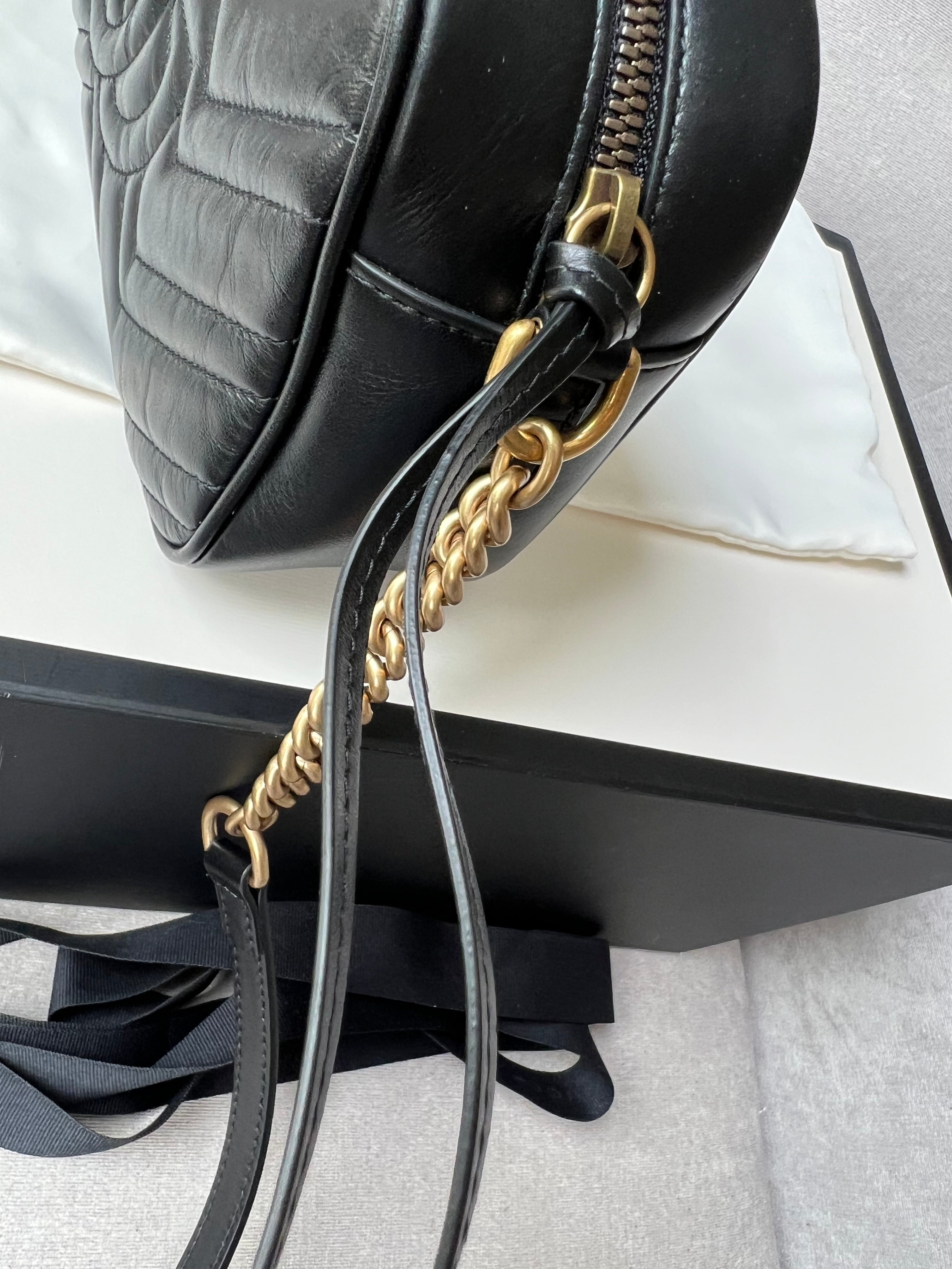 Gucci GG Black Marmont Small Shoulder Bag