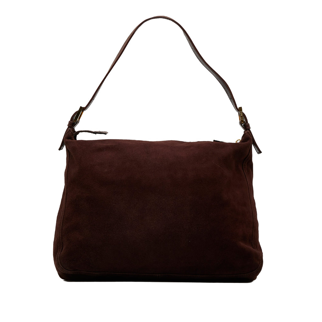 FENDI FF Suede Shoulder Bag