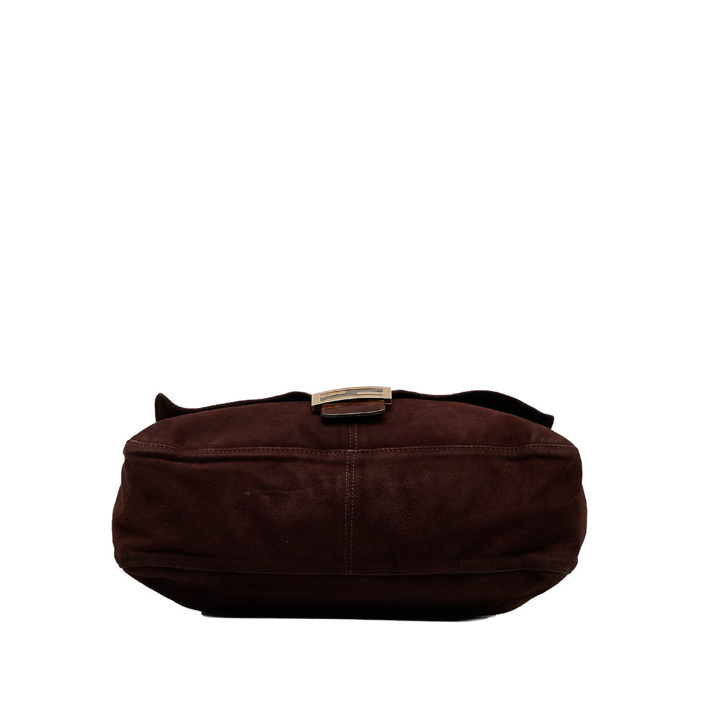 FENDI FF Suede Shoulder Bag