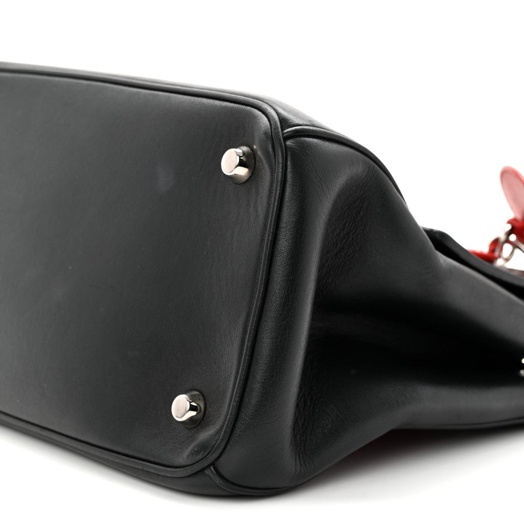 Christian Dior Smooth Calfskin Tri-Color Small Be Dior Flap Black Blue Red