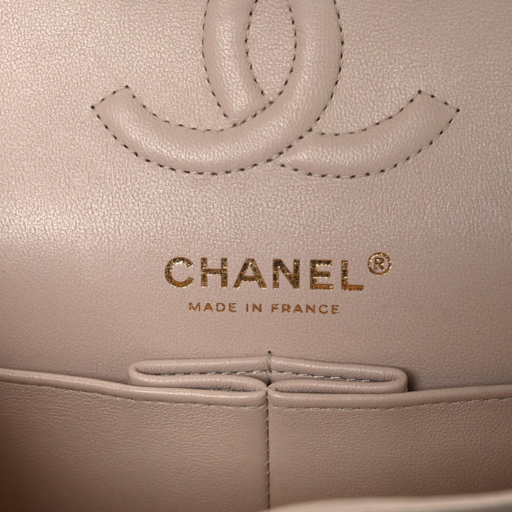 Chanel Caviar Quilted Small Double Flap Beige