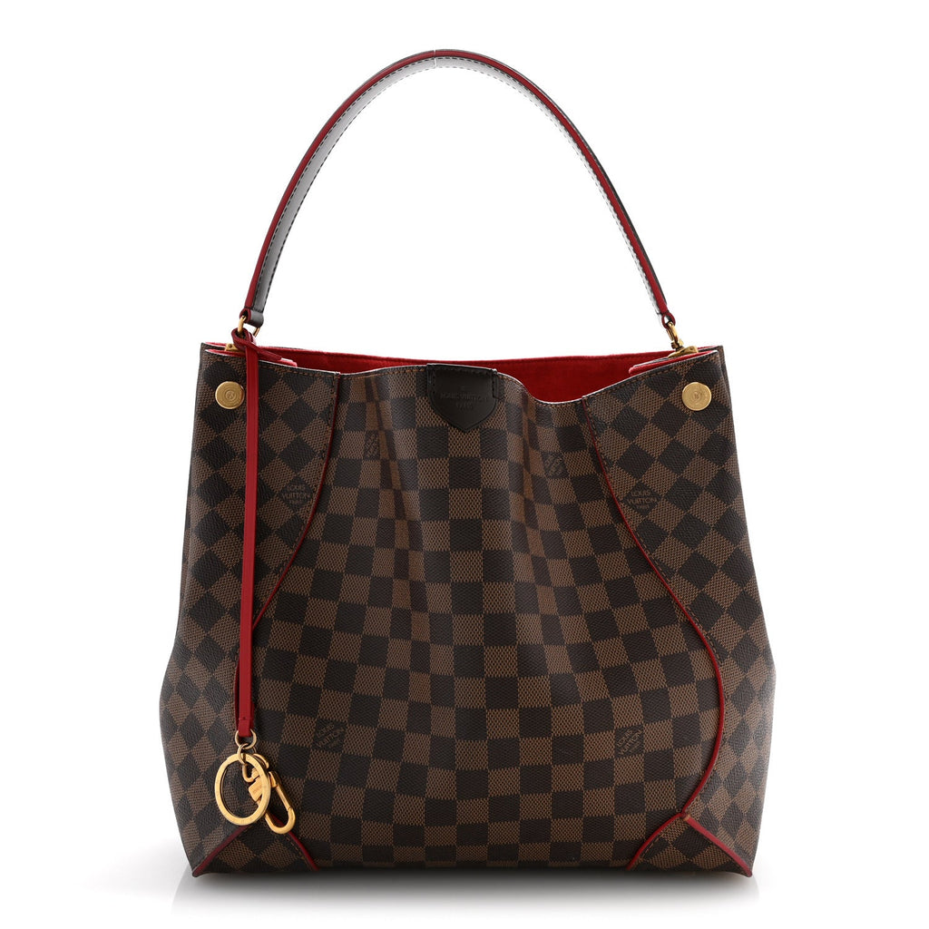 Louis Vuitton Damier Ebene Caissa Hobo Cherry