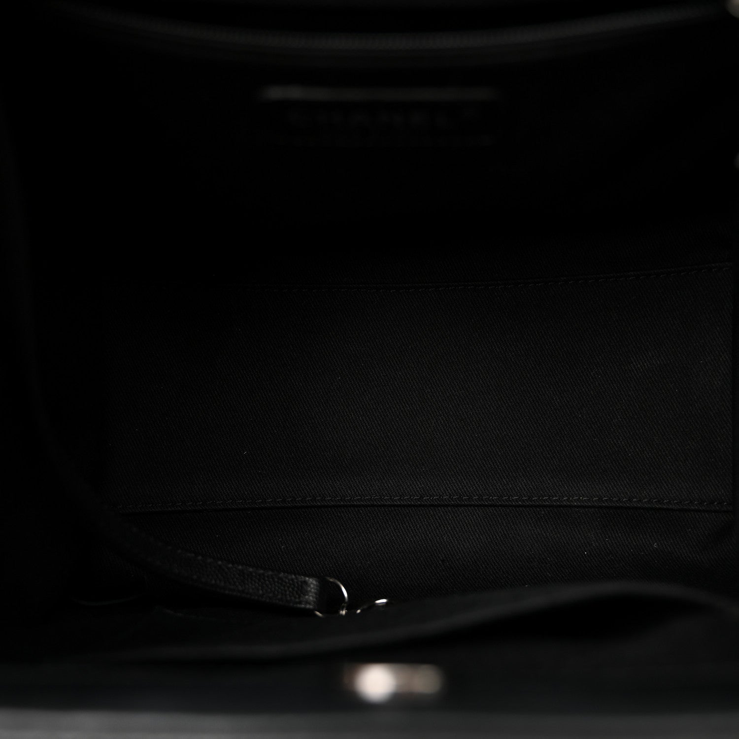 Chanel Caviar Quilted Medium CC Bucket Bag Black