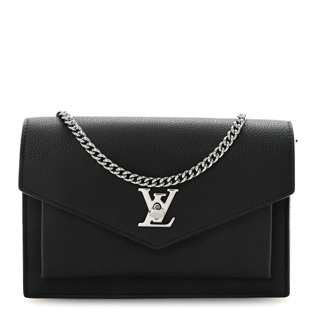 Louis Vuitton Soft Calfskin My Lockme Chain Pochette Black