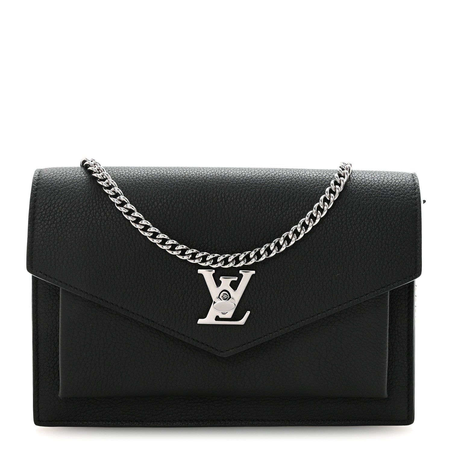 Louis Vuitton Soft Calfskin My Lockme Chain Pochette Black