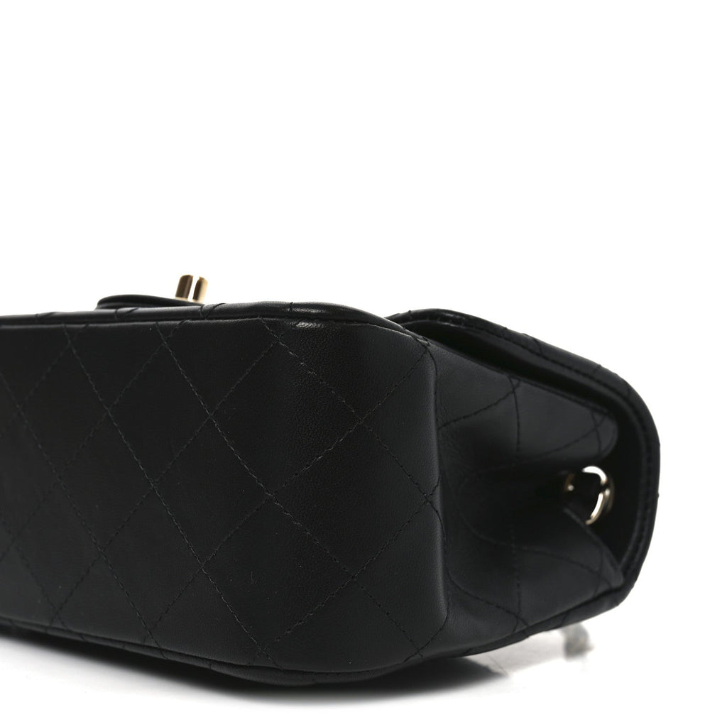 Chanel Lambskin Quilted Mini Square Flap Black