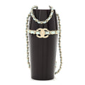 Chanel Lucite Lipstick Case On Chain Burgundy Blue