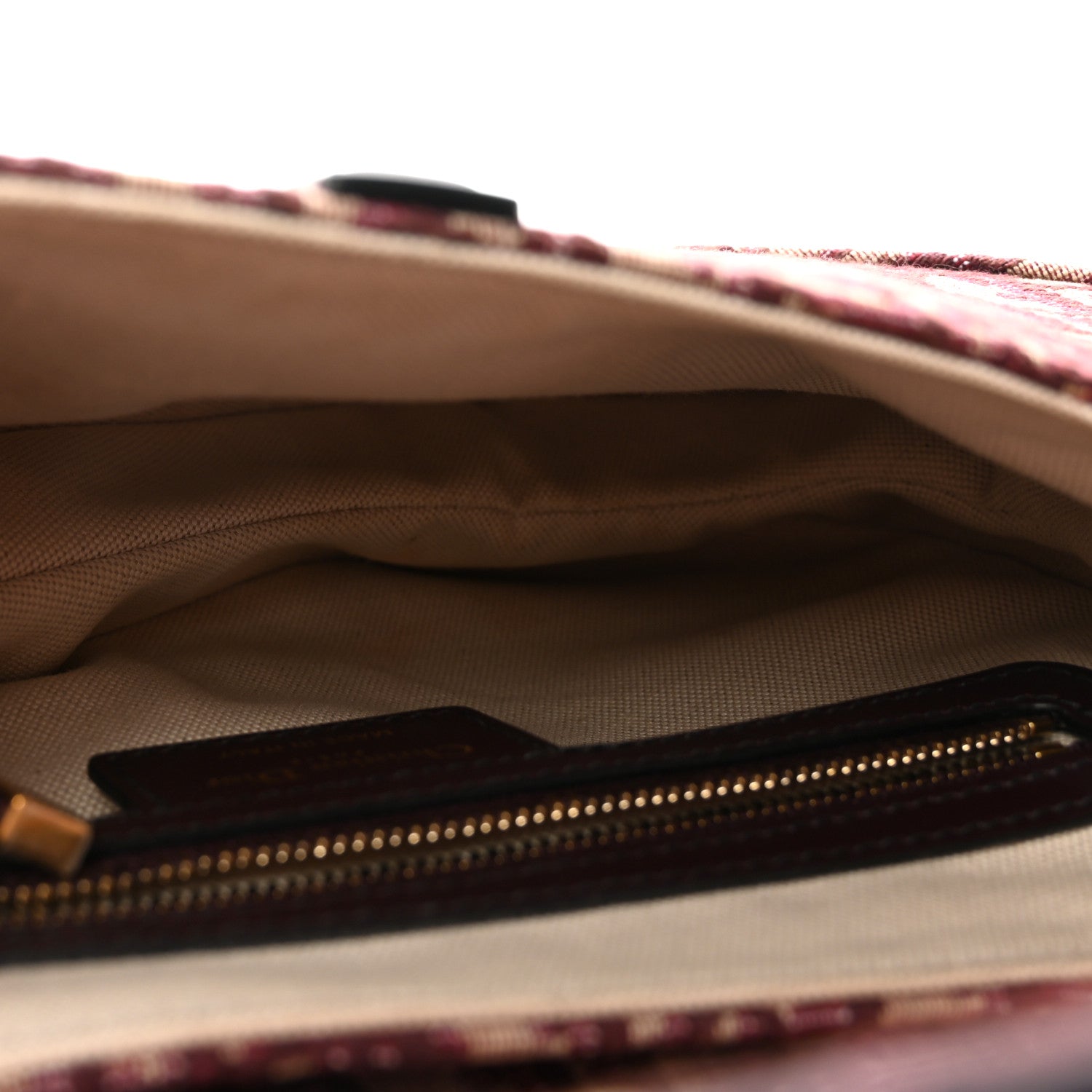 Christian Dior Oblique Saddle Bag Burgundy