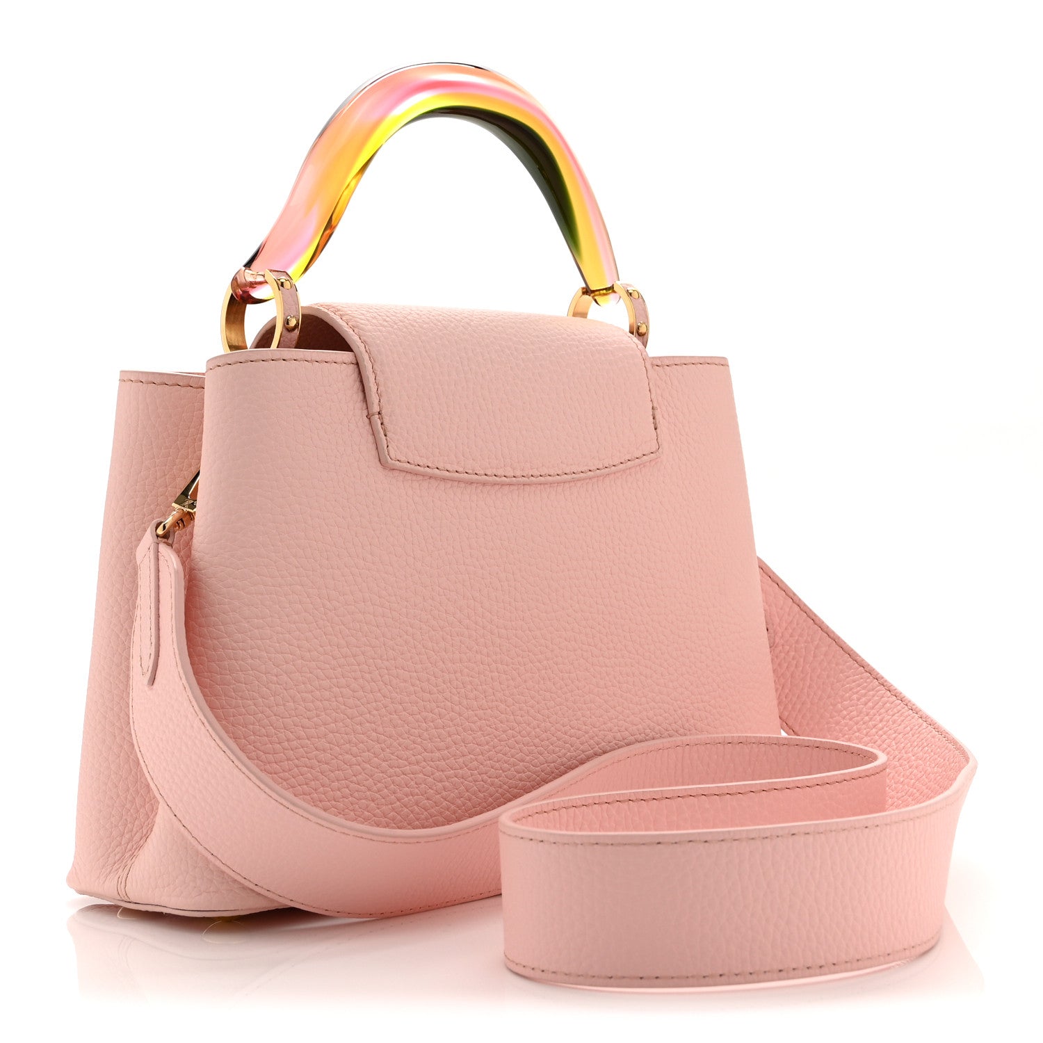 Louis Vuitton Taurillon Resin Murano Capucines BB Rose Jasmin