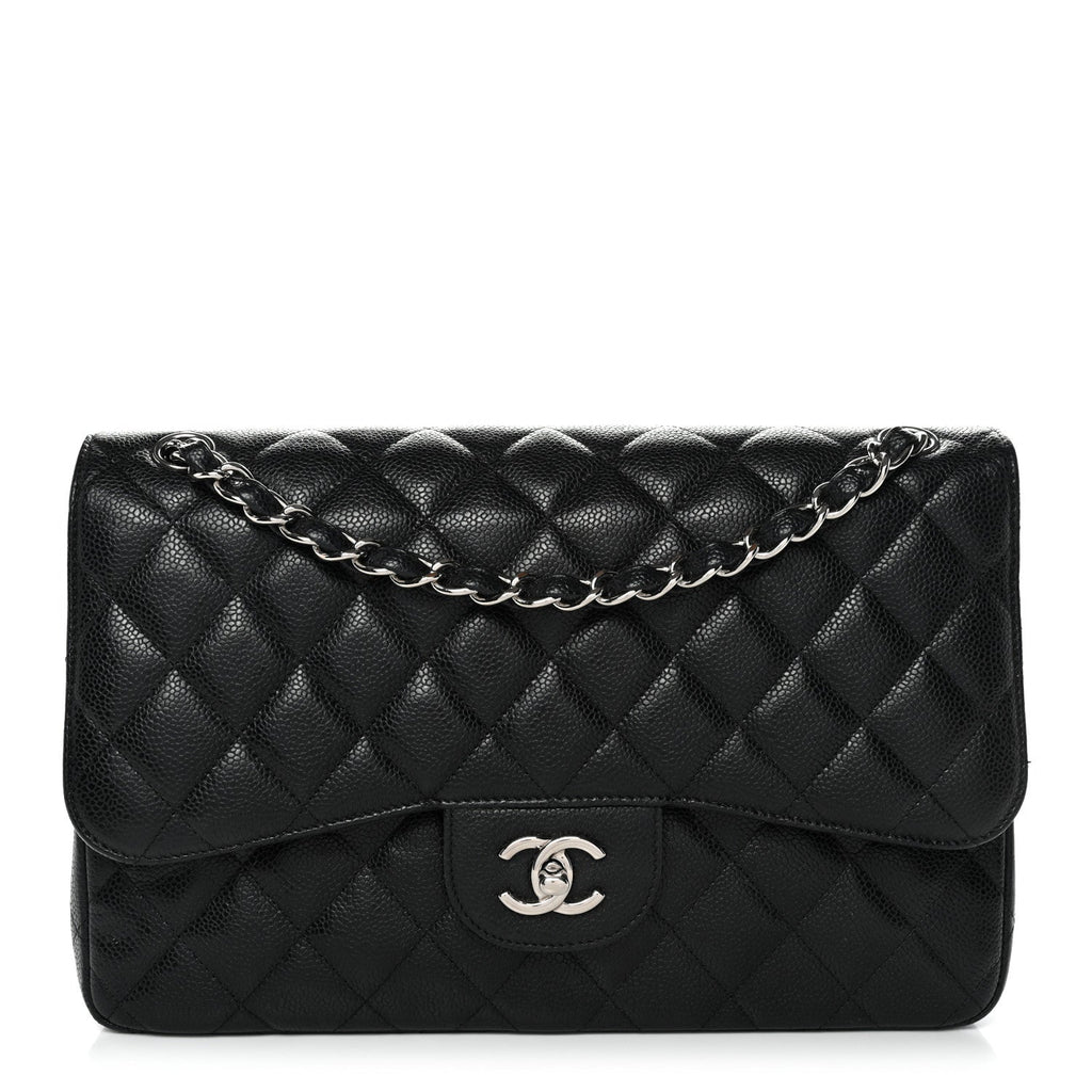Chanel Caviar Quilted Jumbo Double Flap Black